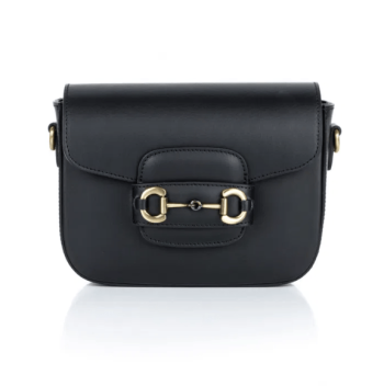 Сумка шкіряна жіноча чорна крос боді