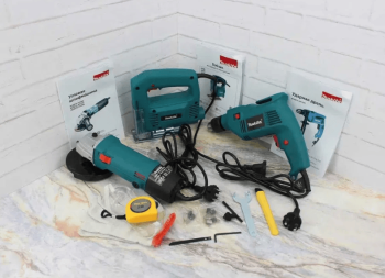 Набор инструментов 3 в 1 Makita Макита. Ударная дрель Лобзик Болгарка.