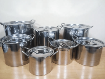 Набор посуды с нержавейки. 7 кастрюль. Кухонная утварь. Кастрюля.