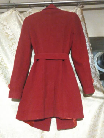 Кашемірове пальто жіноче червоне