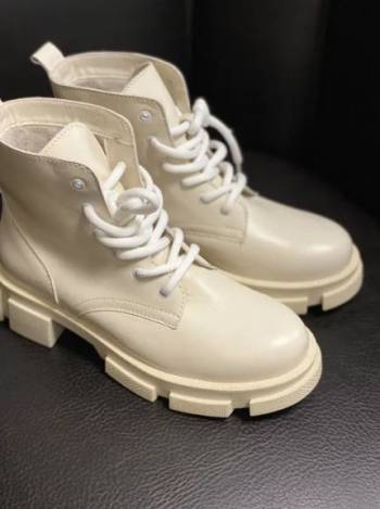 Кожаные ботинки (на флисе) демисезонные