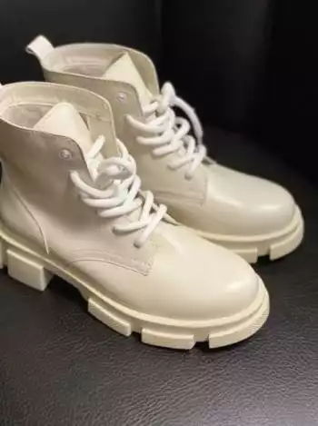 Кожаные ботинки (на флисе) демисезонные