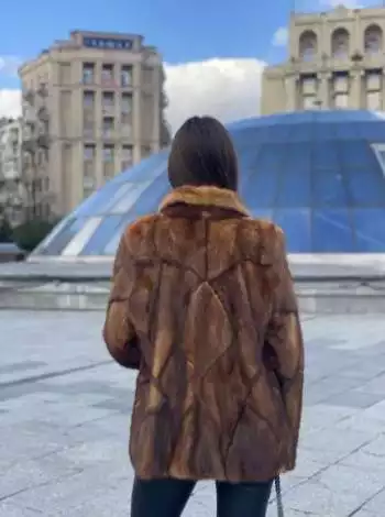 Шуба из меха норки