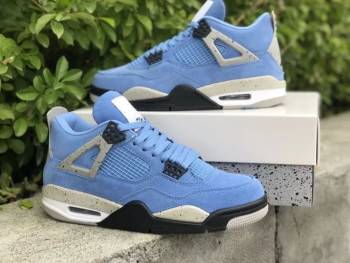 Кроссовки Nike Air Jordan 4 Retro University Blue Найк Джордан голубые