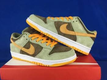 Кроссовки Nike Dunk Low Dusty Olive Найки Данки оливка оранжевый свуш