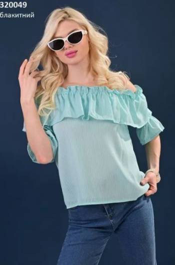 Блузка, кофта, креп-шифон р. 42, 44, 46, 48 розовий, синій, блакитний