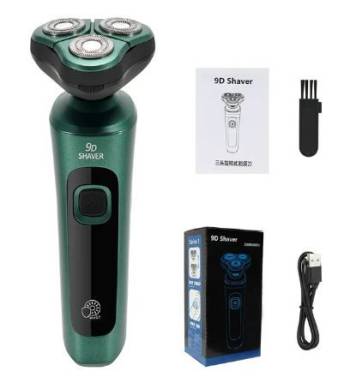 Зеленая умная электробритва, ЖК-цифровой дисплей