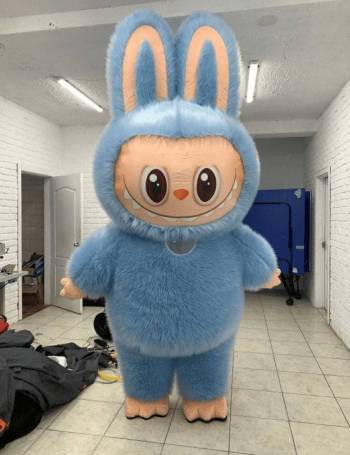 Надувной костюм Лабубу 240 см с вентилятором 4 часа работы 