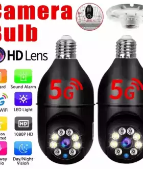 Камера с WIFI лампа E27 под цоколь c ночным видением и датчиком движ