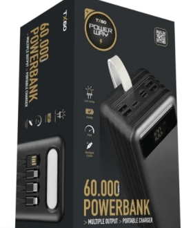 Повербанк Power Bank 60000mAh портативная батарея с фонариком кабелями