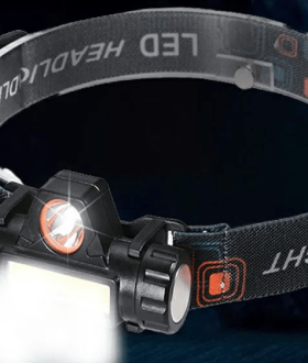 Фонарь налобный 872 встроенный аккумулятор магазин димер