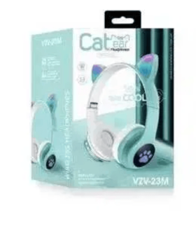 Беспроводные наушники с кошачьими ушками LED Bluetooth CAT VZV-23M
