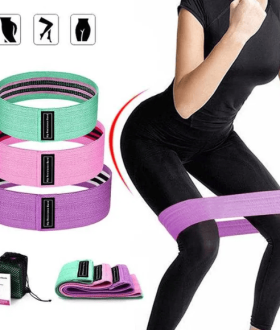 Тканевые фитнес резинки НАБОР тканевых резинок 3шт