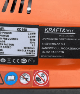 Генератор kraft dele kd168 7.5kw