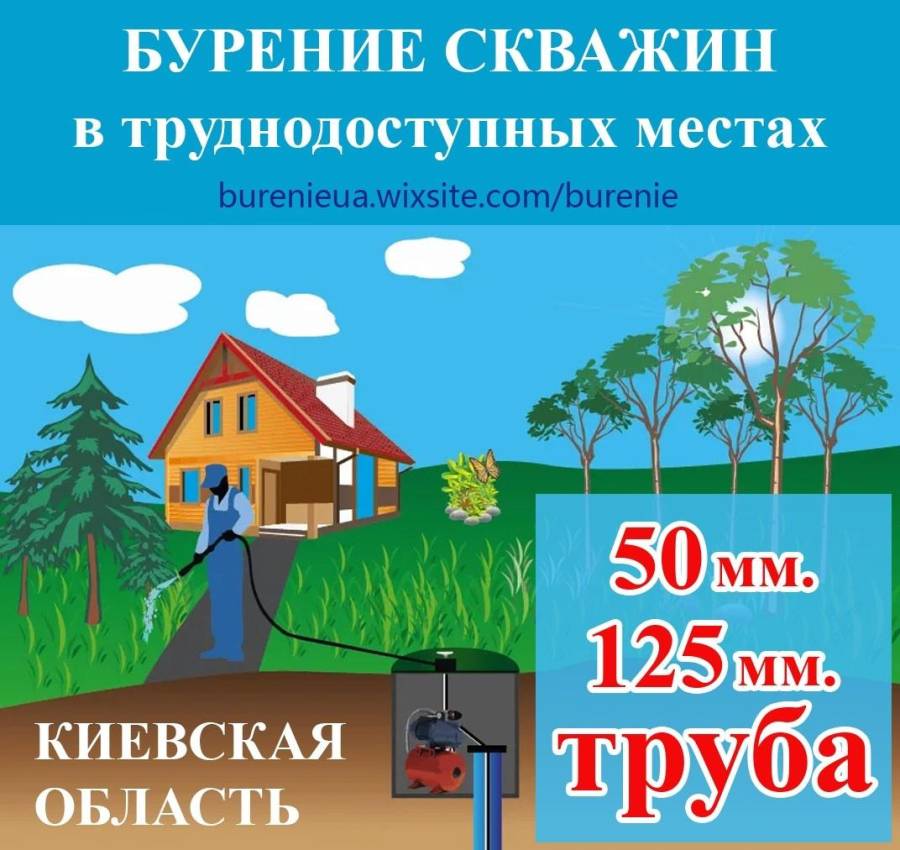 Бурение скважин 50-125 труба