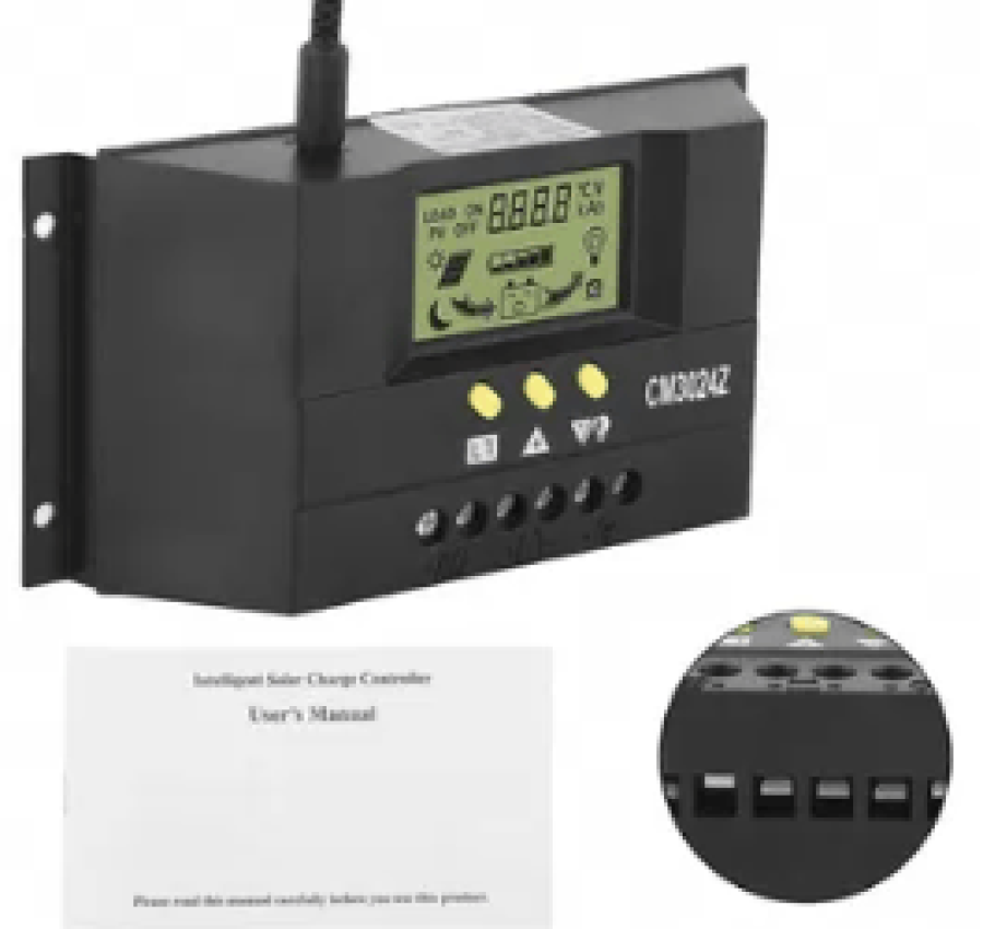 Контроллер заряду сонячних батарей 1224V 30A PWM 4