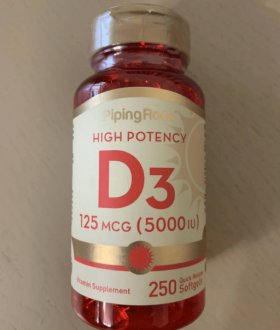 Вітамін D3 125 мкг, 5000 IU, 250 капсул США.