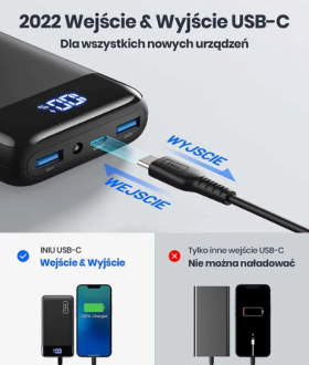 INIU Power Bank 20000mAh 22,5 Вт Fast Charge повербанк с дисплеем