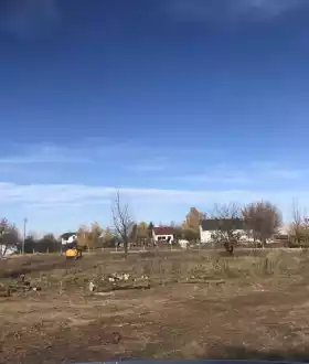 Розчищення ділянок.Зрізання дерев. Міні-екскаватор.