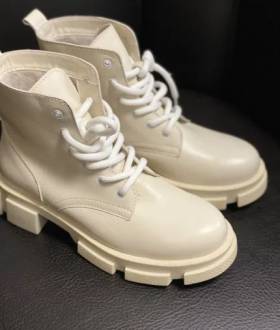 Кожаные ботинки (на флисе) демисезонные