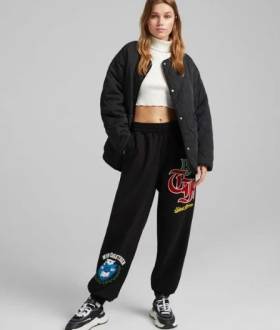 Bershka штани джогери нашивки принт Boruto аниме