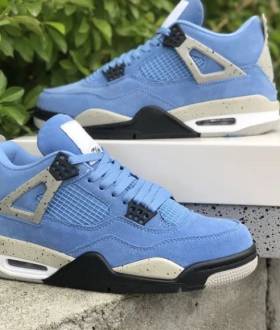 Кроссовки Nike Air Jordan 4 Retro University Blue Найк Джордан голубые