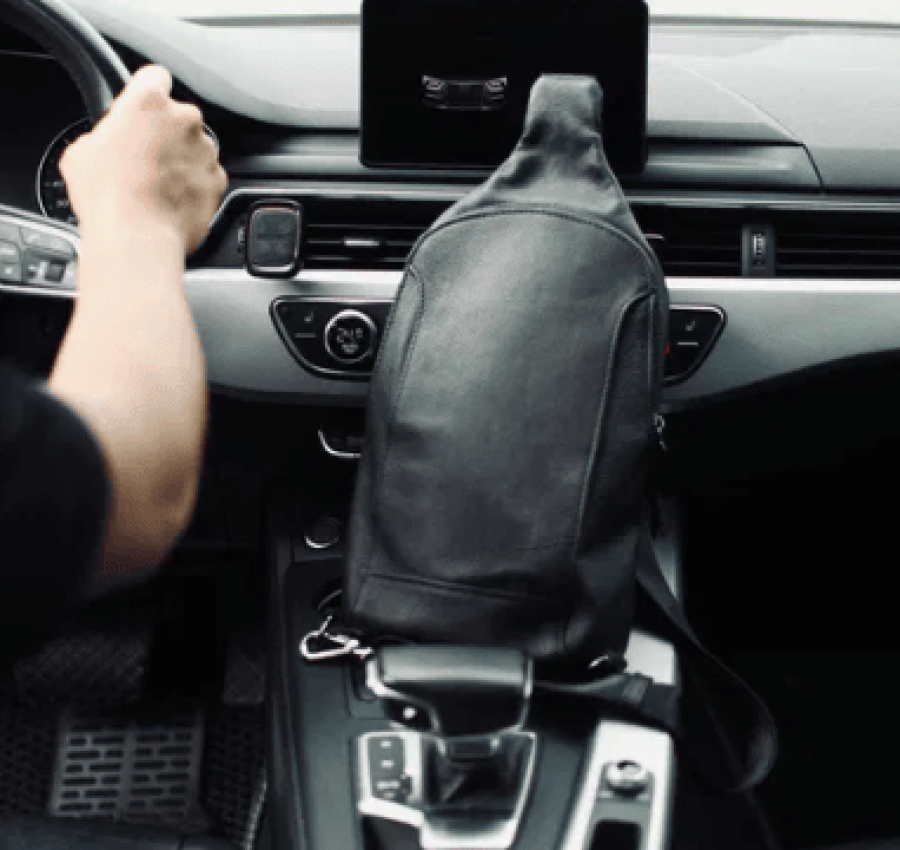 Акция! Сумка мужская кожаная слинг через плечо L003 + Ключница 2