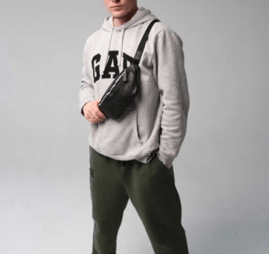 Мужская кожаная бананка поясная  на пояс  через плечо 010 6