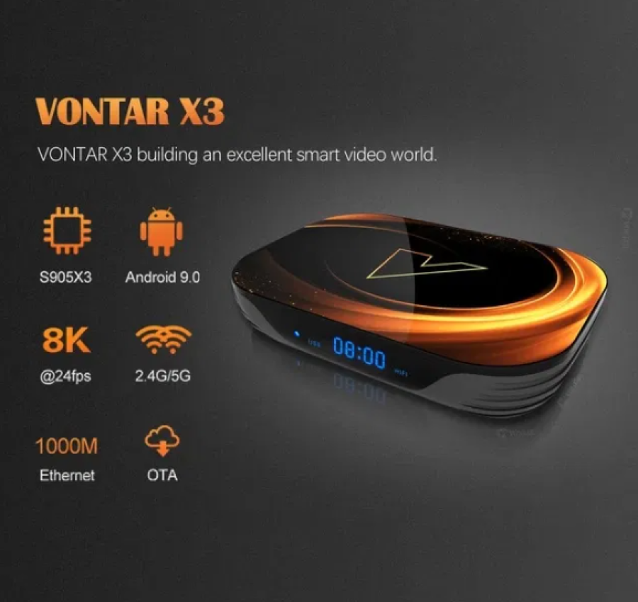 ТВ-приставка Vontar X3 Amlogic S905x3 432Гб 2
