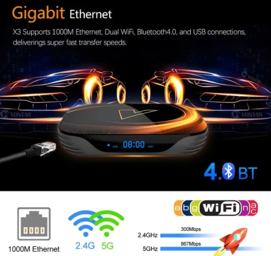 ТВ-приставка Vontar X3 Amlogic S905x3 432Гб 3