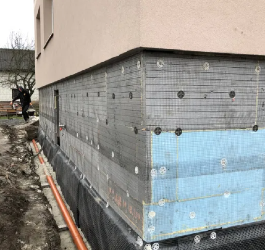 Гідроізоляція фундаменту.Дренаж.Утеплення фундаменту 3