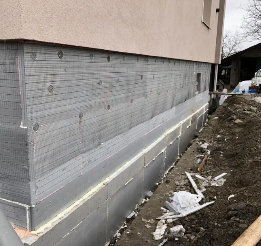 Гідроізоляція фундаменту.Дренаж.Утеплення фундаменту 4