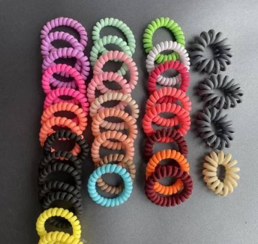 Резинка пружинка спиралька для волос 3