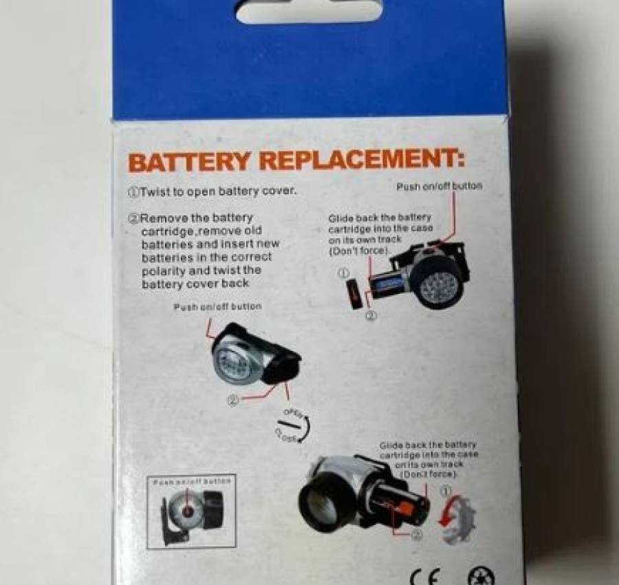 Ліхтарик налобний на батарейках 2