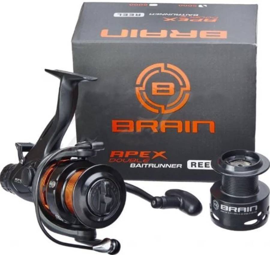 Катушки Brain Apex Double Baitrunner 3000, 4000,5000,6000 6+1BB 5.11