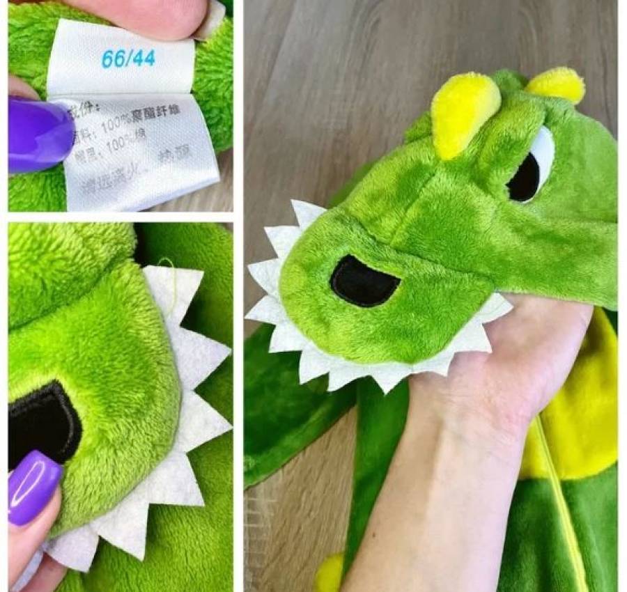 Ромпер динозавр 3-6мес(6-9мес) Комбинезон кигуруми дино 62-68см(74см) 3