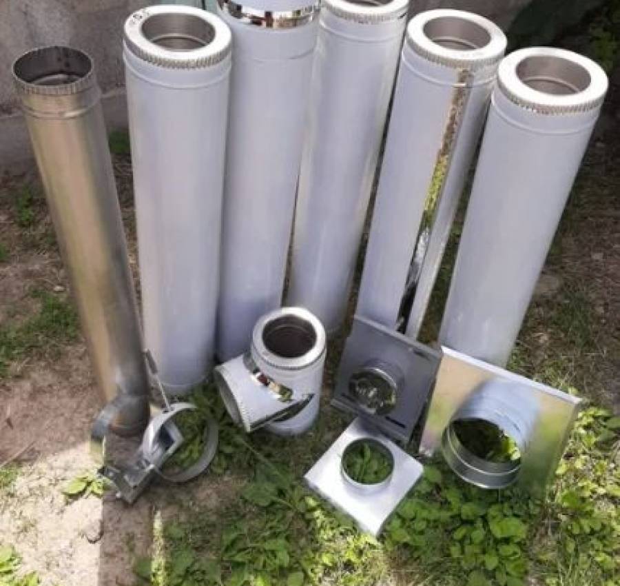 Сендвич дымоход с утеплителем из нержавейки