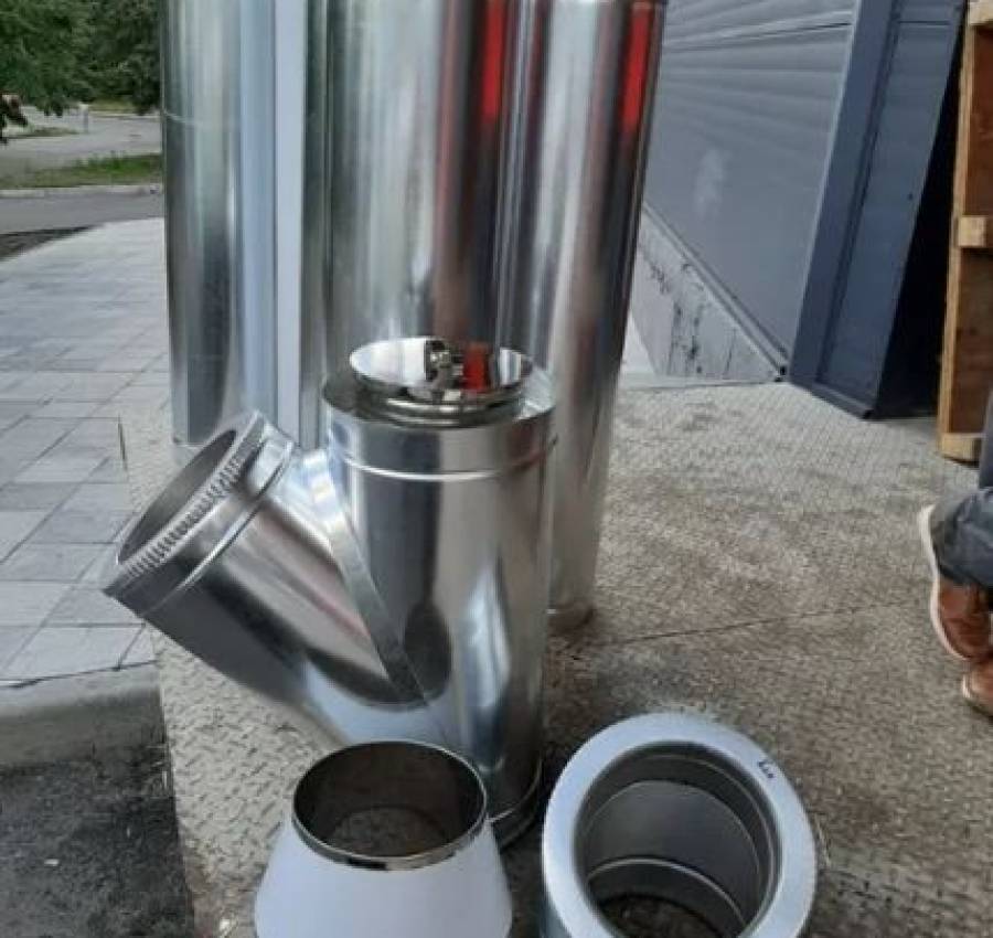 Сендвич дымоход с утеплителем из нержавейки 5