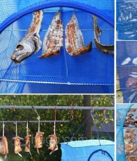 Складная сетка сушилка для рыбы 50х50х98 см| В НАЛИЧИЕ РАЗНЫЕ РАЗМЕРЫ
