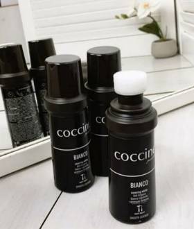 Опт !!!Белая крем-паста для обуви Coccine BIANCO 75мл