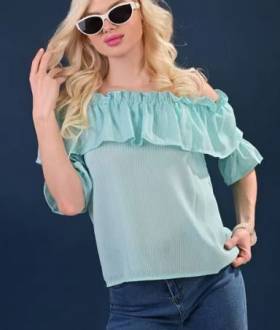 Блузка, кофта, креп-шифон р. 42, 44, 46, 48 розовий, синій, блакитний