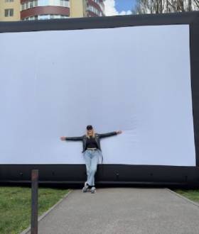 Экран надувной для уличного кинотеатра