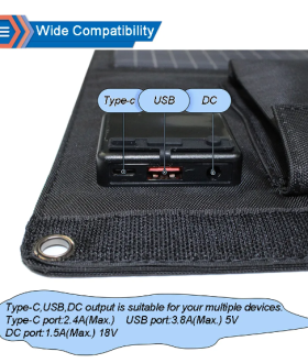 Портативное зарядное устройство на солнечных батареях 28, 21, 14 вт