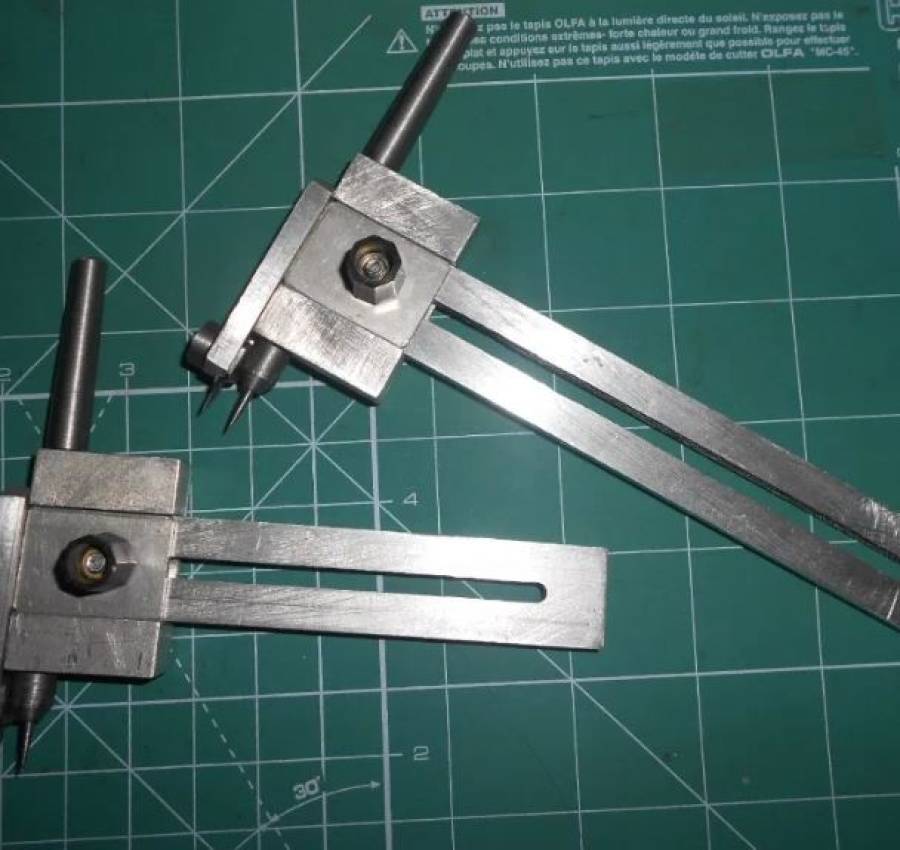 Циркульный нож для вырезания кружков из картона 2