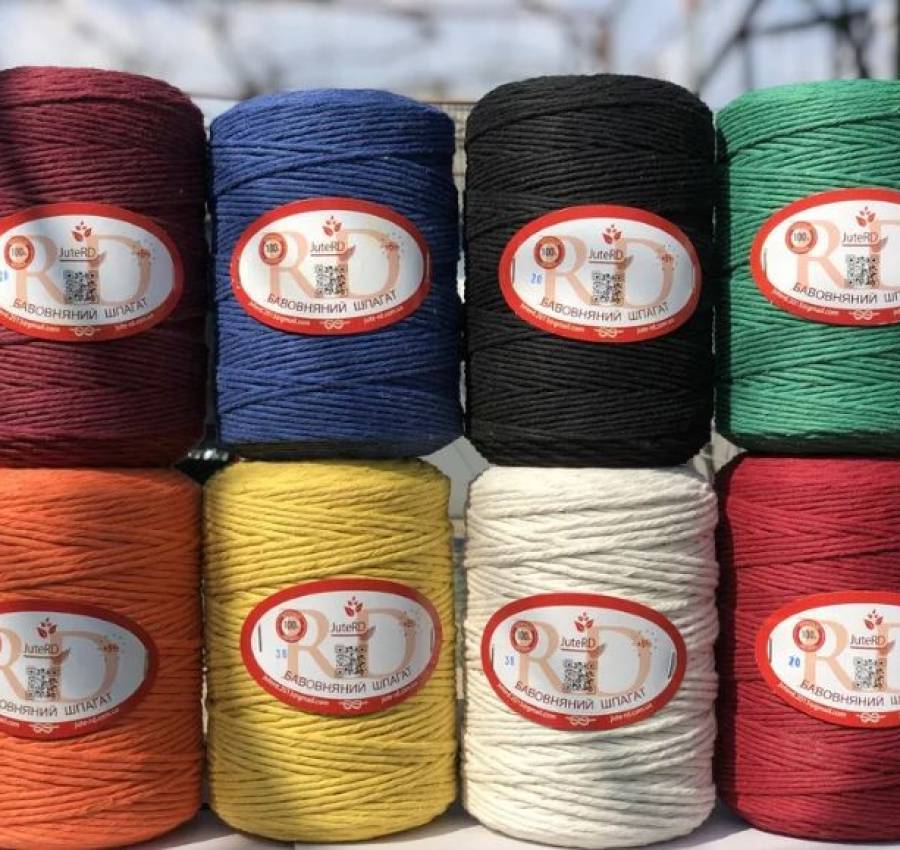 Шнур шпагат бавовняний для макраме
