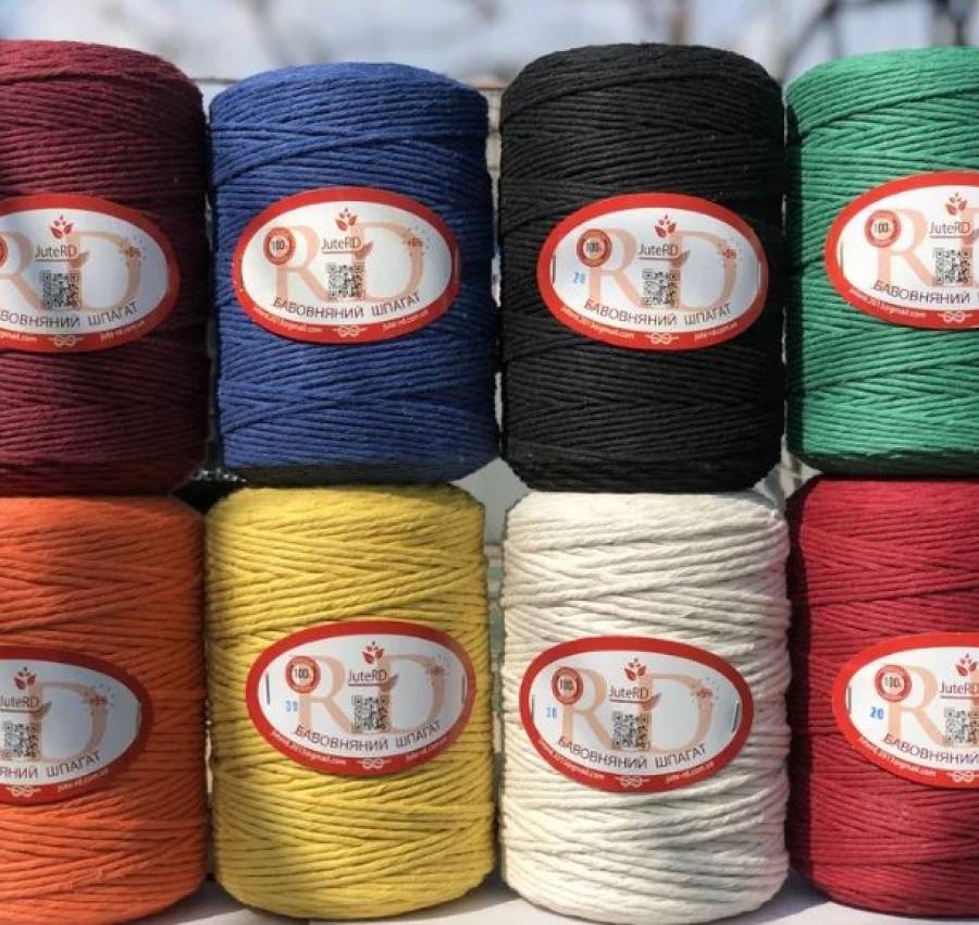 Шнур шпагат бавовняний для макраме 7