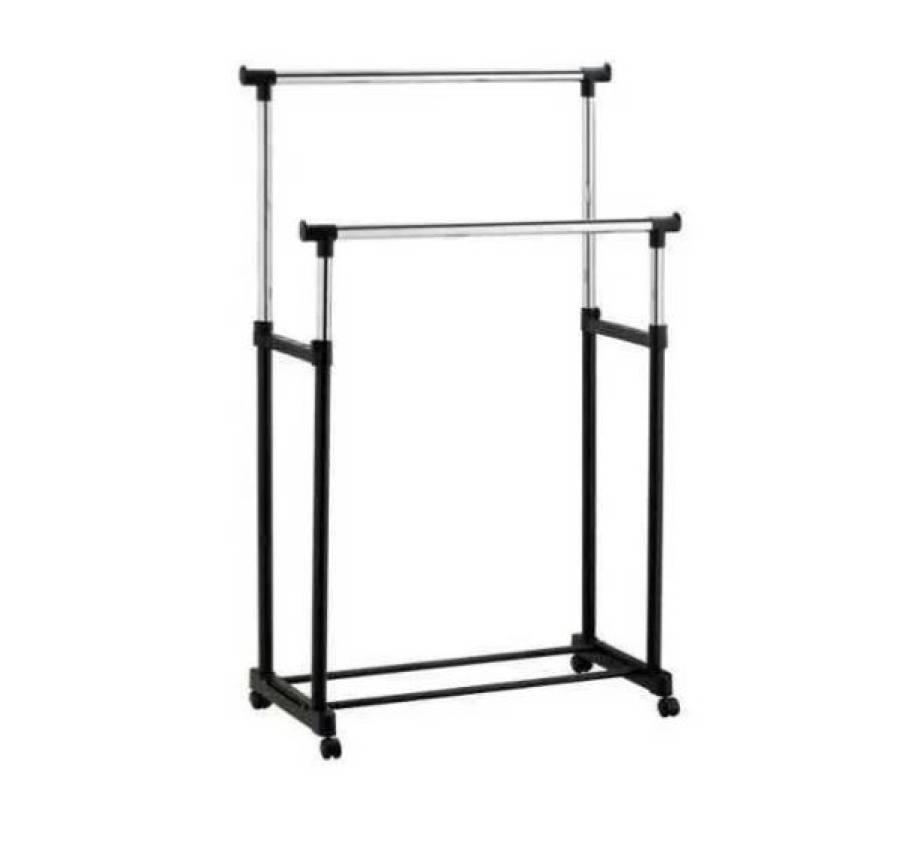 Вешалка Double Pole напольная стойка для одежды полка РАСПРОДАЖА 3